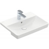 Villeroy & Boch AVENTO - Polozapustené umývadlo, 550x440x145 mm, s prepadom, biela alpin 4A065501
