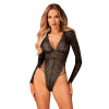 Neobyčajné body Merlys teddy - Obsessive XS/S černá