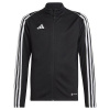 Adidas Tiro 23 TR JR Detská športová mikina so zipsom, čierna, veľ. 128