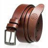 Opasok - Betlewski Brown Belt, Gray - Unisex Product (Ryłko Rudy kožený pán pán 120)