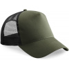 BEECHFIELD B 640 / 5 panelová Trucker šiltovka - olive green/black Univerzálna