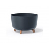 PROSPERPLAST Kvetináč GRACIA STANDARD ECO WOOD 23,5 cm antracit