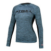 PitBull West Coast - dámsky rashguard s dlhým rukávom PERFORMANCE tyrkysové melírovanie M