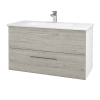 Dreja Umývadlová skrinka GIO SZZ2 100 - N01 Biela lesk / Úchytka T04 / D05 Oregon