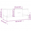 vidaXL Konferenčný stolík hnedý dub 102x50x40 cm kompozitné drevo - Hnedá - 21054-162594