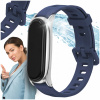 Pasek opaska duo do xiaomi mi band 3 4 5 6 modrá strieborná odolná