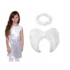 Kostým pre dievča - Šaty krídla Angel Costume Aureola 116-128 (Angel Outfit Aureola Wing Dress 116-128)