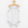 Dojčenské body bez rukávov New Baby Classic II hviezdičky šedé dievča