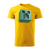 Sablio Tričko s potlačou Blocks Creeper - žluté 2XL