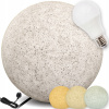 Stĺpikové svietidlo - Stone Ground Ball E27 38 cm + 10W LED (Stone Ground Ball E27 38 cm + 10W LED)