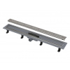 Alca Odtokové žľaby Sprchový žľab Simple 85 cm, s nerezovým okrajom, s roštom, nerezová mat APZ18-850M
