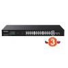 Tenda TEG1128P-24-250W PoE+ Gigabit switch 24x 1Gb/s PoE+ 802.3af/at + 2x SFP + 2x RJ45, 230W, Rack 75011994