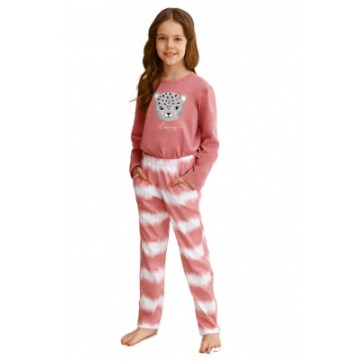 Dievčenské pyžamo 2587 Carla pink - TARO Růžová 104