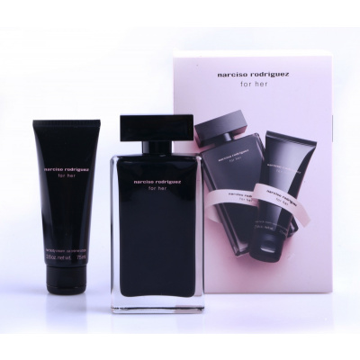 Narciso Rodriguez For Her, Edt 100ml + 75ml Telový krém pre ženy