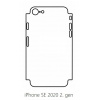 Hydrogel - zadná ochranná fólia (full cover) - iPhone SE 2020/2022 priesvitná