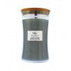 WoodWick Evergreen Cashmere vonná sviečka s dreveným knôtom 609 g