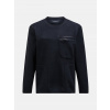MIKINA PEAK PERFORMANCE M FLEECE CREW BLACK/GREY MELANGE
