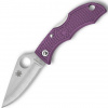 Spyderco LPRP3 Ladybug 3 Lightweight Purple malý vreckový nôž 5 cm, Satin, fialová, FRN