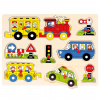 Bino Drevené vkladacie puzzle doprava Bino Drevené vkladacie puzzle doprava