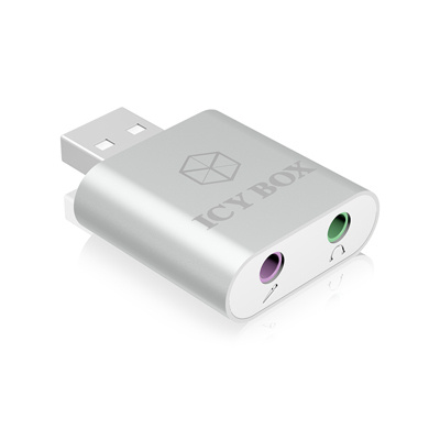 ICY BOX Adaptér z USB 2.0 A samec do 2x Jack 3,5mm IB-AC527