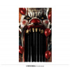 Dekorácia záves Halloween - Klaun horor TO - Pennywise - 145 x 240 cm - GUIRCA