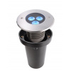 Deko-Light 730276 Zemné zápustné LED svietidlo farebné, 24V DC, 7.4W, 280lm, RGB, IP67, strieborná
