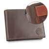 Peňaženka - Portfólio Betlewski Prírodná koža Brown BPM-VTCC-66-Men's Product (Lulu ženská mládežnícka peňaženka módne logo plyšového medveďa)