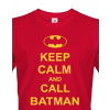 Pánské tričko - Keep calm and call Batman, Barva Červená, Velikost XS Bezvatriko.cz 108214