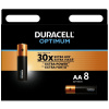 Alkalické batérie Duracell Optimum, 8 ks (AA) 42386