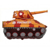 BALÓN 80 cm - BRONZOVÝ TANK Armáda - 1 kus FLEXMETAL