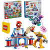 LEGO Super Heroes 10794 LEGO MARVEL SPIDEY 10794 SÍDLO SPIDER TÍMU + LEGO papierová taška 6315786 žltá 24x8x18 cm (LEGO Marvel Spidey 10794 Bazár + Robot Mech Iron Man Zola Ghost MilesMorales)