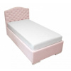 Caramella Baby Pink detská čalúnená posteľ Chesterfield ružová 200x90cm