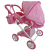 Detský kočík pre bábiky 2v1 Baby Mix ružový s kvetinkami(poškodený obal)