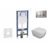 GEBERIT - Duofix Set předstěnové instalace, klozetu Oudee a sedátka softclose, tlačítko Sigma30, lakovaný chrom mat/chrom SANI11CA1102B