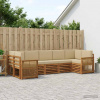 Rohová sofa sada s polštářem 6 pcs Přírodní 3384809