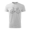 Bicykel názvy - Tričko detské bavlnené - 104-110cm / 3-4 roky ( Svetlosivý melír )