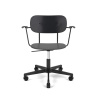 Audo Copenhagen Kancelárska stolička Co Task Chair s podrúčkami, black/black oak