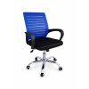 INLEA VALCOR ergonomická kancelárska stolička, čierna/modrá