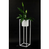 Stojan na kvety - Kvetinový kovový stojan ugo 80cm biela loft (Stojan na kvety - Kvetinový kovový stojan ugo 80cm biela loft)