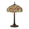 Clayre & Eef Farebná stolná lampa Tiffany Flower Color Garden - Ø 46*72cm E27/max 3x60W - Clayre & Eef