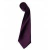 Premier Workwear Pánska saténová kravata PR750 Aubergine -ca. Pantone 5115 144 x 8,5 cm