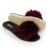 Dámske pohodlné papuče s kožušinkou, veľkosť 38 | bordová KD-03-RD-38
