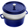 Staub Hrniec okrúhly 26 cm 5,2 l modrý s parákom