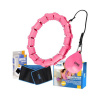 Sada masážní hula hoop ONE Fitness OHA02 se závažím a zeštíhlujícího pásu BR160 růžová
