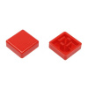 Gombík pre mikrospínače, štvorec červený 12x12mm