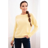 Legínovo Dámsky sveter z baby alpaky s dlhým rukávom béžový Farba: Žltá, Veľkosť: UNI