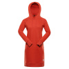 Dámske mikinové šaty ALPINE PRO OLEBA oranžová/červená|XS