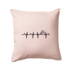 EKG pivo - Vankúš 50x50 - 50x50 - Vrátane výplne ( Svetloružová )