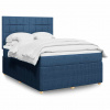 Box spring postel s matrací modrá 160x200 cm textil Modrá 3294413