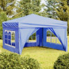 Skladací párty stan s bočnicami modrý 3x3 m-ForU-93521